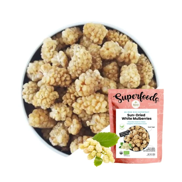 White-Mulberries-Preview-1-1 Nature's Superfoods Organic Sun Dried White Mulberries